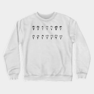 French Crepes Line Art Illustrations Crewneck Sweatshirt